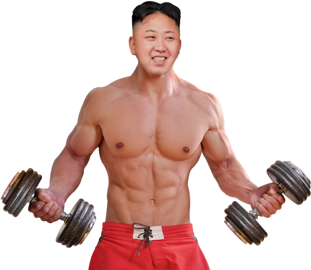 Photoshop Design Contest Submission - Kim Jong Un Bodybuilder (1200x1000), Png Download