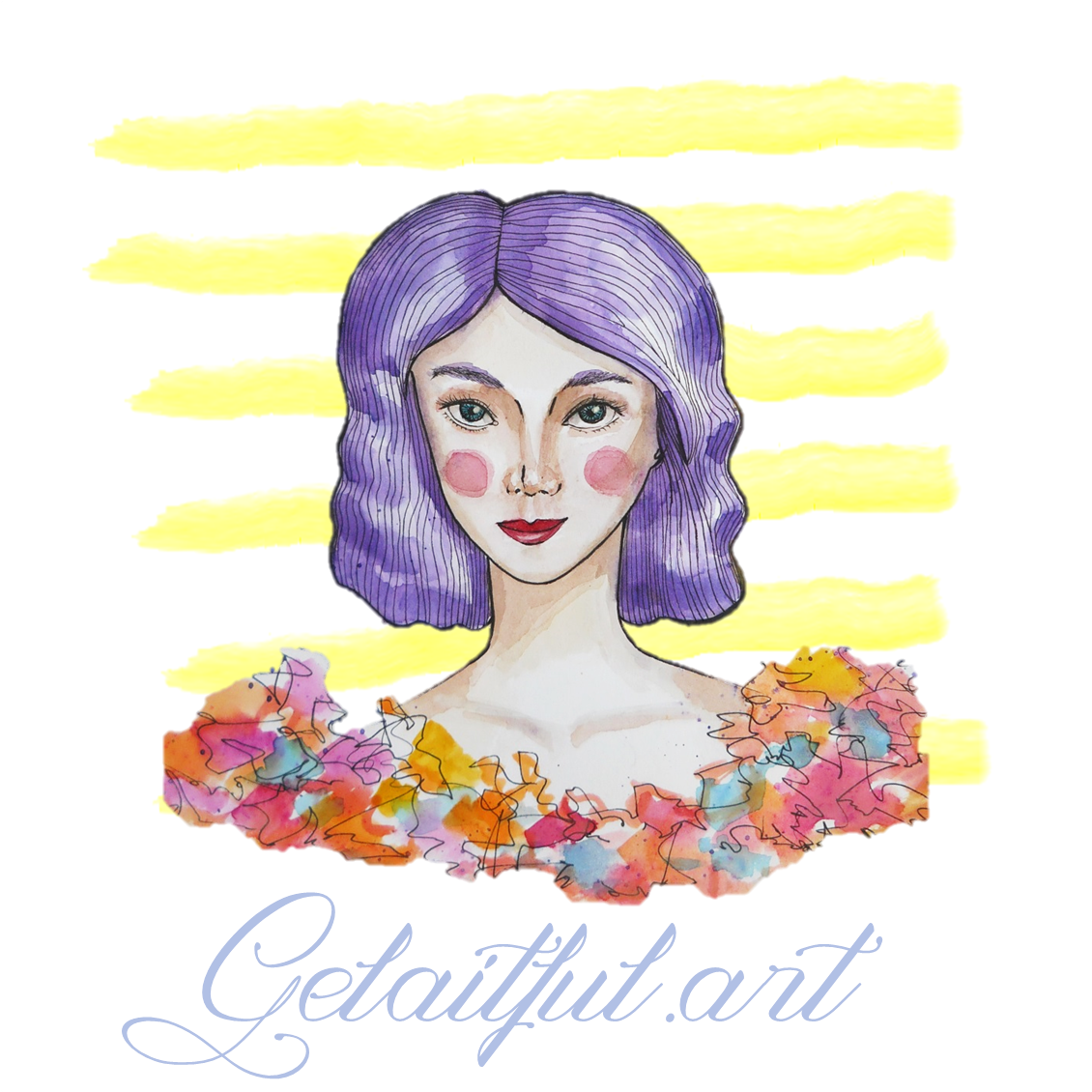 Laila Watercolor Illustration Another Watercolor And - Watercolor Painting (1129x1445), Png Download