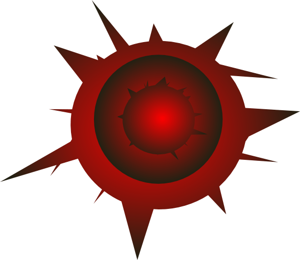 Big Bullet Hole Clipart - Bullet Wound Cartoon Png (600x519), Png Download