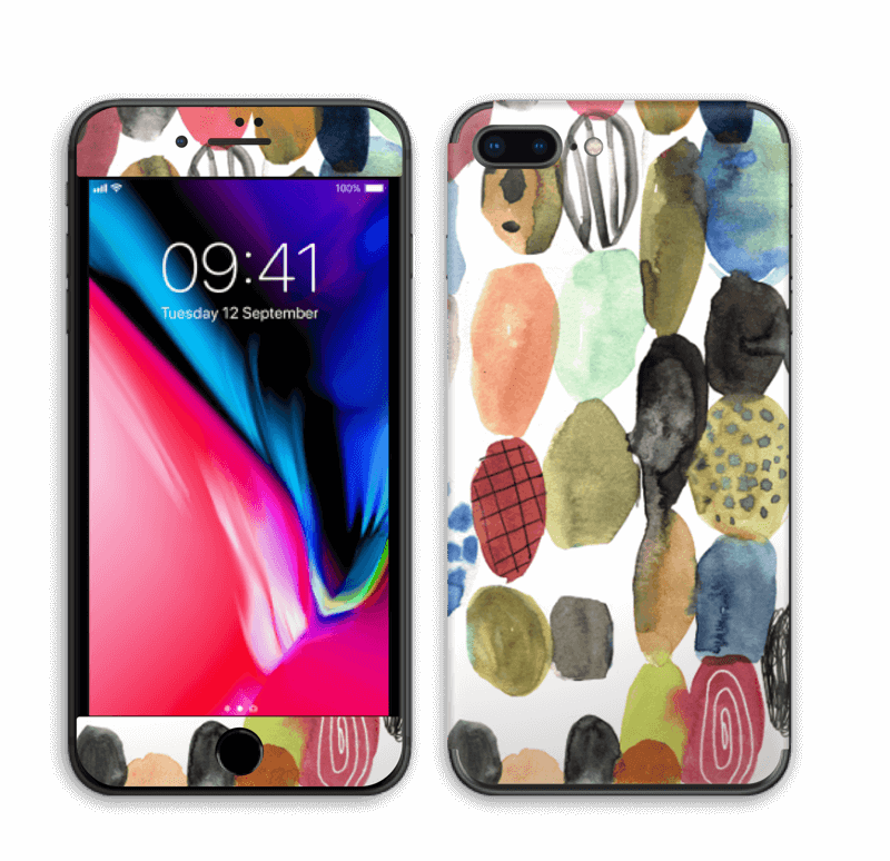 Dots Watercolor - Apple Iphone 8 Plus - Space Grey (800x774), Png Download