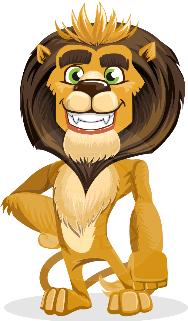 Vector Lion Cartoon Character - Lion King Png Cartoon (866x1060), Png Download