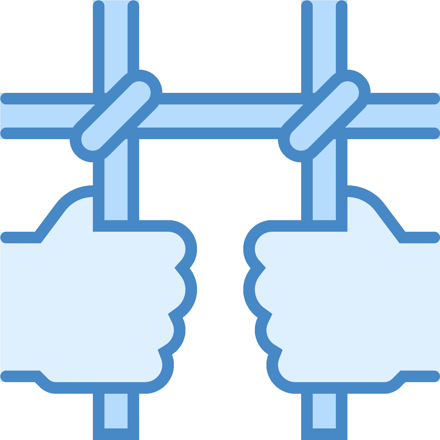 The Image Is Of Two Hands That Are Grasping Bars - Prisoner (1600x1600), Png Download