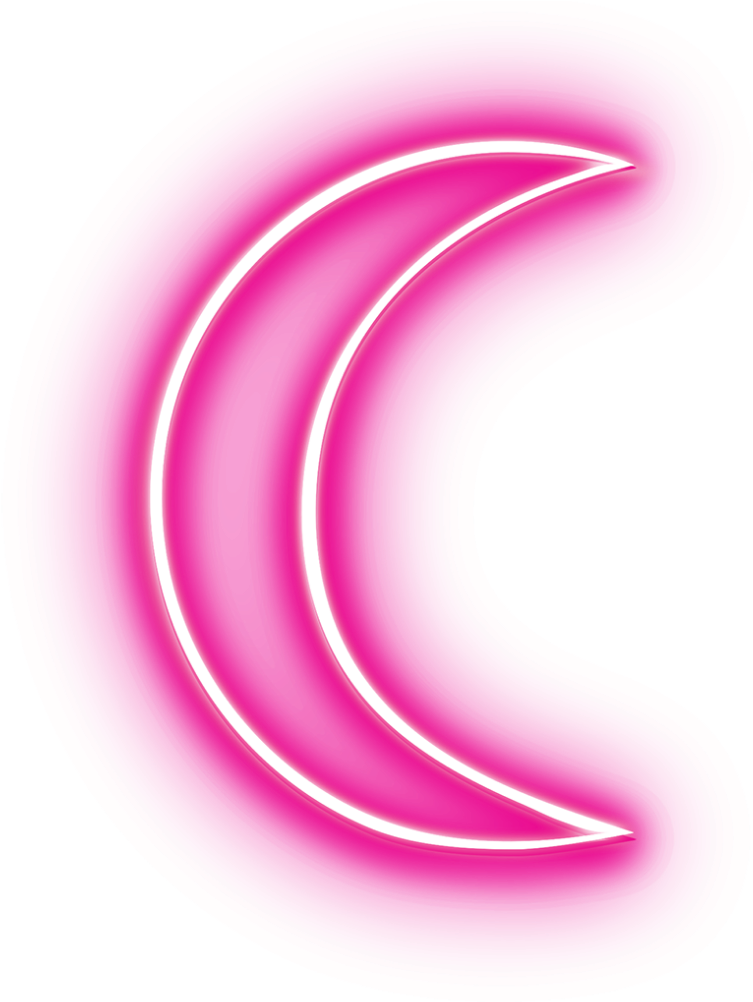 Neon Moon Ftestickers Stickers Autocollants Smile Pegat - Png Neon Art (1024x1024), Png Download
