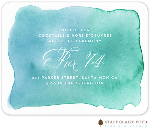 Watercolor Wash Reception Card - Watercolor Painting (620x620), Png Download