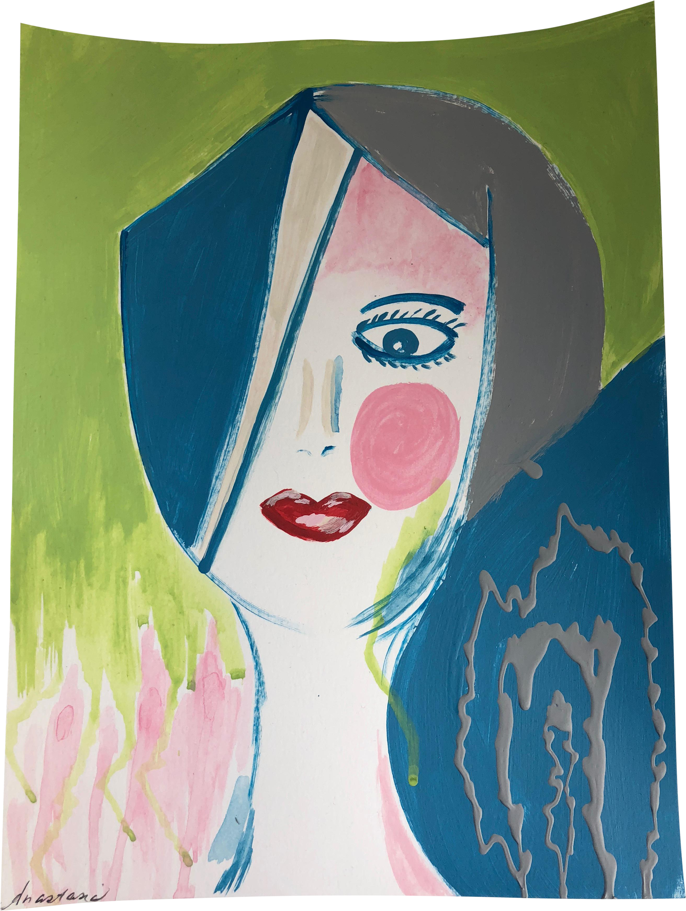 Original Acrylic By Anastasia George Chairish (2912x3867), Png Download