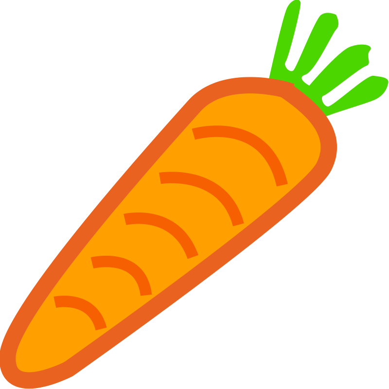 Clipart Library Smile Carrot - Carrot Cartoon No Background (800x800), Png Download
