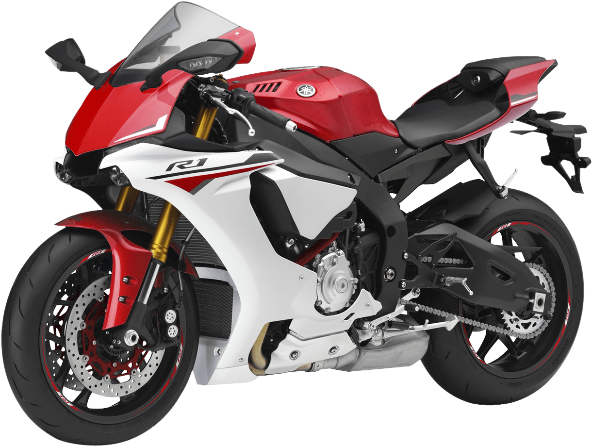 Hd Bike Png Image - Red Yamaha R1 2018 (1296x1004), Png Download