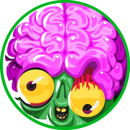 Crazy Brain Circled - Crazy Brain (419x419), Png Download
