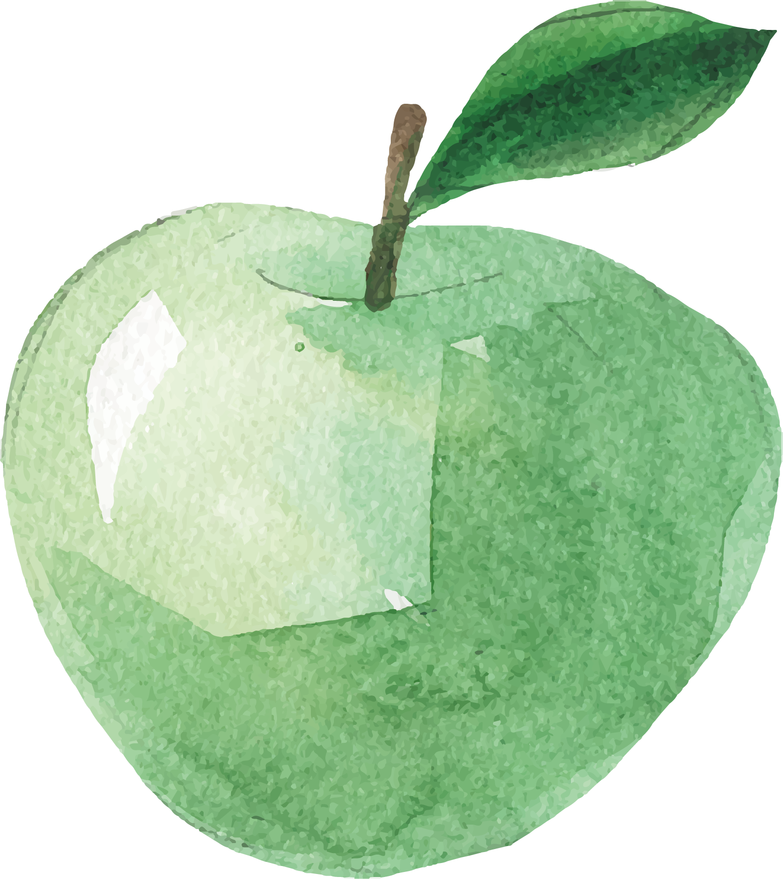 Picture Download Apples Transparent Watercolor (1569x1762), Png Download