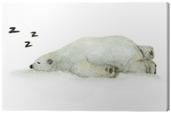 Hand Painted Watercolor Polar Bear - Polar Bear (400x400), Png Download