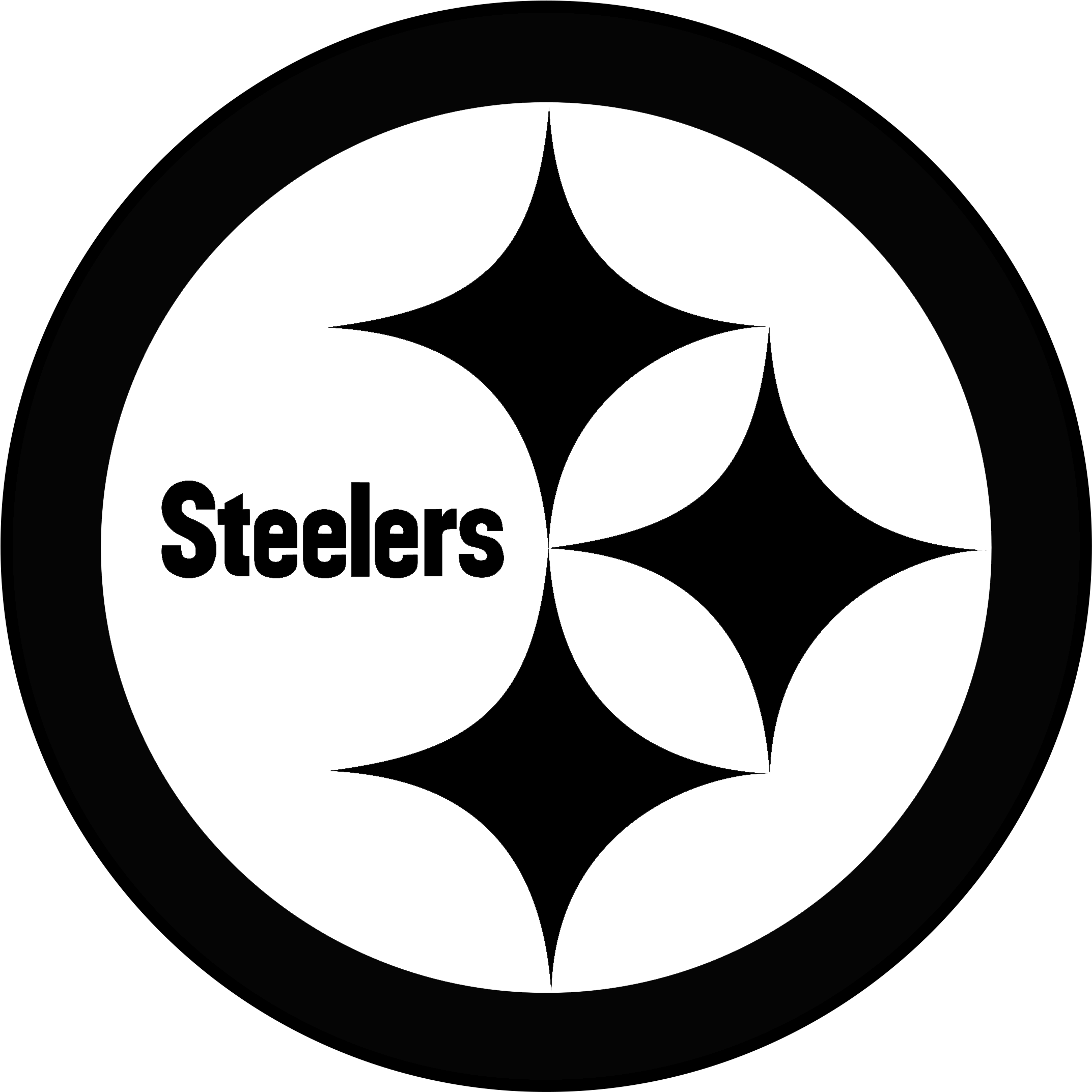 Pittsburgh Steelers Logo Black And White - Pittsburgh Steelers Logo Png (2400x2400), Png Download