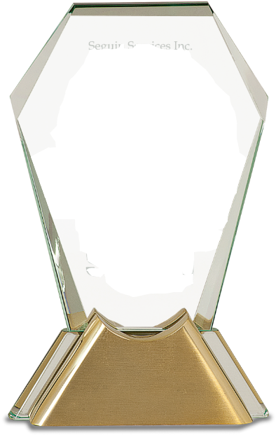 Glass Award Png Image - Transparent Glass Trophy Png (413x650), Png Download
