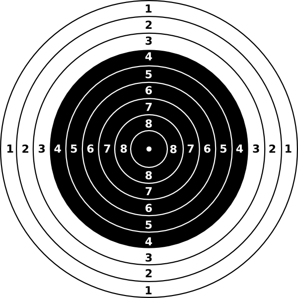 M Air Rifle Target Svg Clip Arts 600 X 600 Px (600x600), Png Download