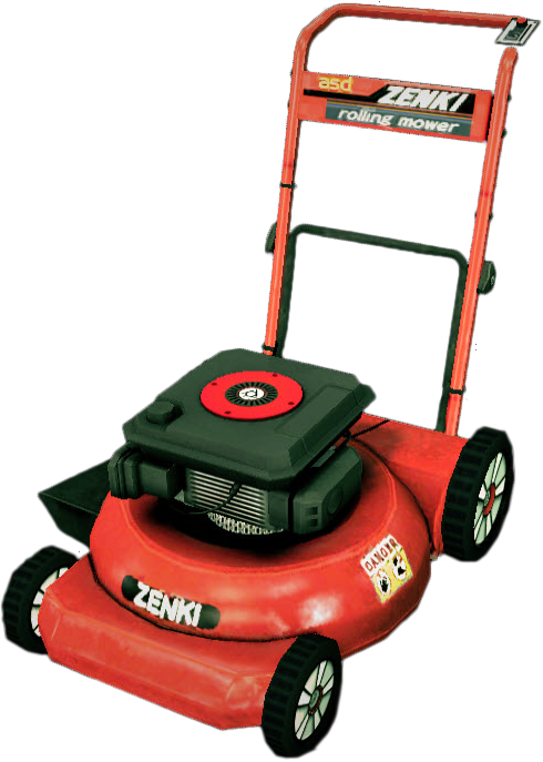 Dead Rising Lawn Mower - Lawn Mower (490x687), Png Download