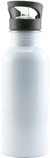 White Stainless Steel Water Bottle - Stainless Steel Water Bottle Transparent (500x588), Png Download