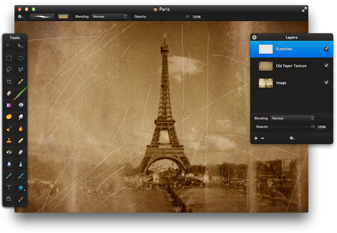 Next, Download And Add The Scratches Image From The - Eiffel Tower (660x456), Png Download
