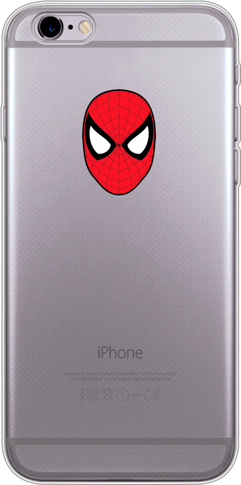 Big Spiderman Mask - Superheros Theme - Boys Wall Decal (330x600), Png Download