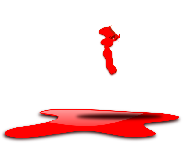 Blood Splat On Brick Wall - Clip Art Blood Puddle (600x469), Png Download