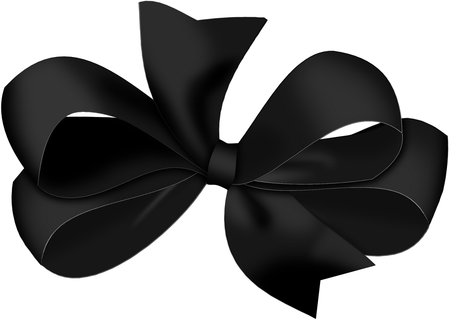Black Ribbon Free Png Image - Black Ribbon Bow Transparent Background (1600x1063), Png Download