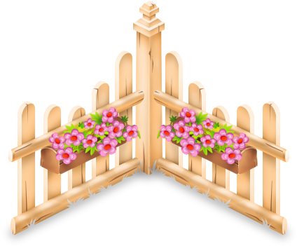 Flower Fence - Fence (423x423), Png Download