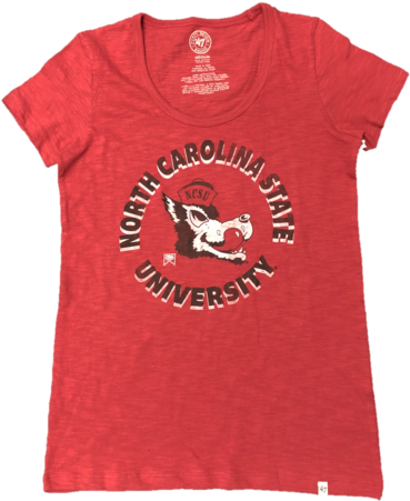Nc State Wolfpack 47 Brand Women's Red Scoop Neck T-shirt - College Flags And Banners Co. Nc State Wolfpack 3x5 (480x480), Png Download