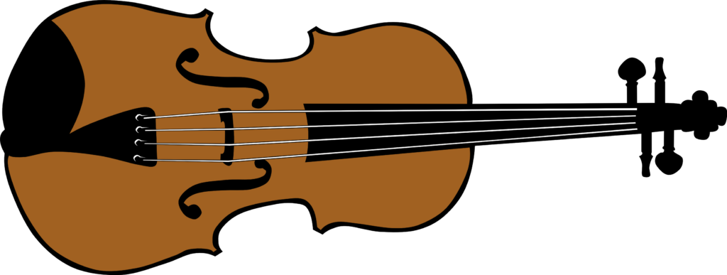 Free Vector Violin Clip Art - Grace 4/4 Size Natural Acoustic Violin (600x227), Png Download