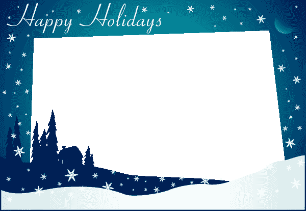 Season Greeting Cards Templates Nice Snowfall Happy - Seasons Greetings Card Template (600x414), Png Download