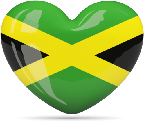 Jamaica Flag Png Hd - Jamaica Flag Heart Png (640x480), Png Download