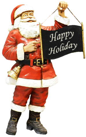 Noel With Blackboard, Happy Holiday Santa Greeting - Happy Birthday (307x472), Png Download