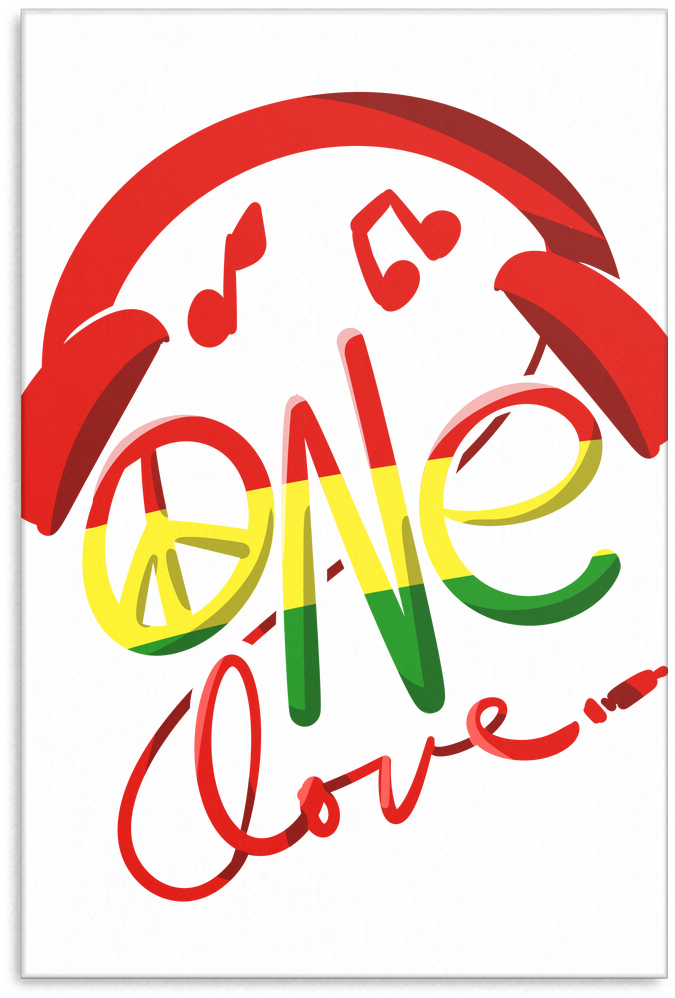 Jamaica One Love Reggae Caribbean Music Pride Flag (1024x1024), Png Download