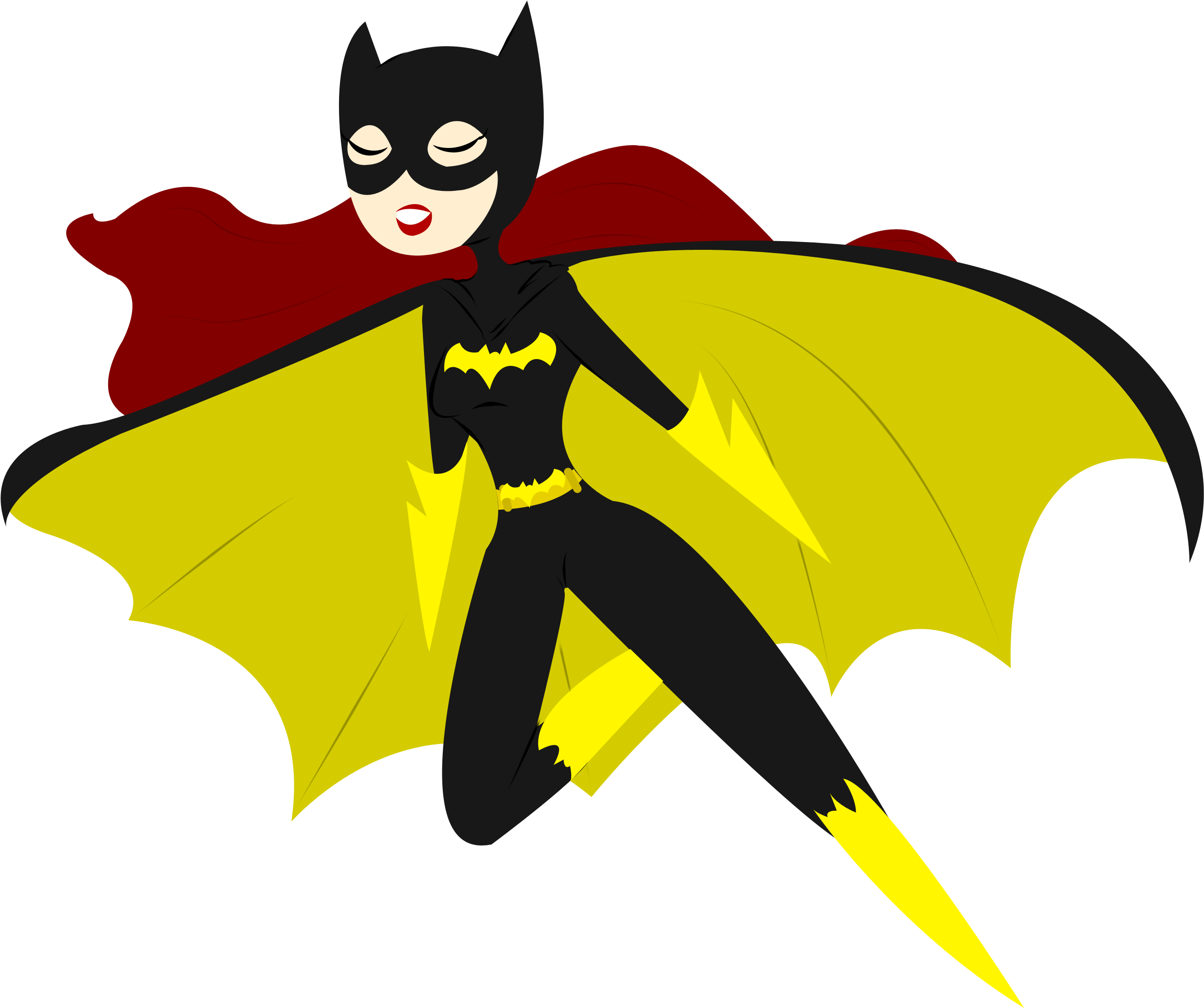Batgirl Png Icon - Batgirl Clip Art (3269x2526), Png Download