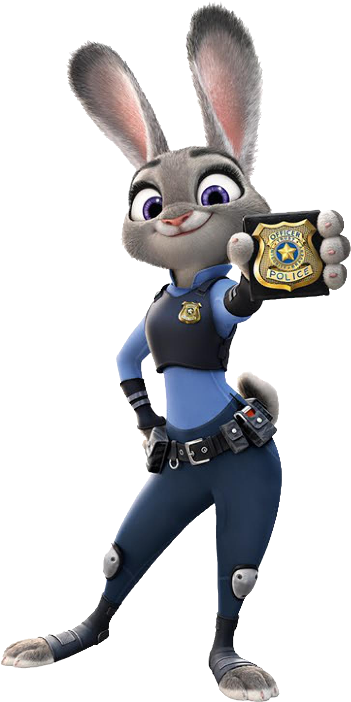 Judy Hopps As Batgirl - Zootopia Characters (974x1467), Png Download