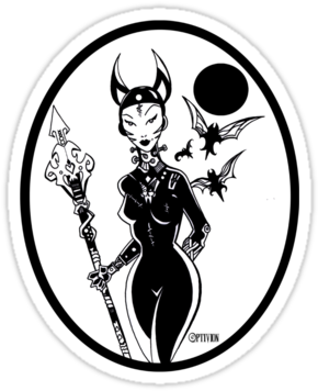 Vampire Queen Sticker - Cartoon (375x360), Png Download