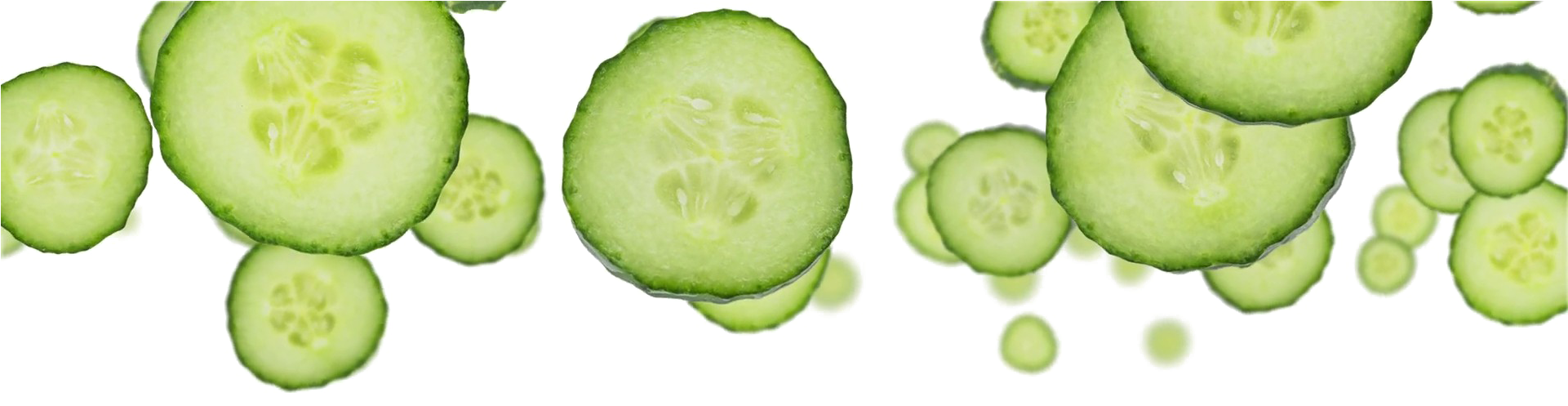 Sliced Cucumber Png Free Download - Cucumber Png (1920x581), Png Download