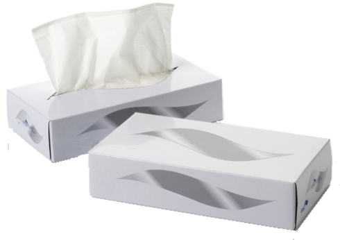 Facial Tissue Box Printing Service - Facial Tissues Rectangualr Box 2 Ply White 100 Sheets (500x500), Png Download