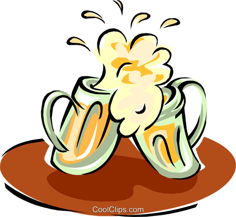 Cheers Royalty Free Vector Clip Art Illustration - Beer (480x442), Png Download