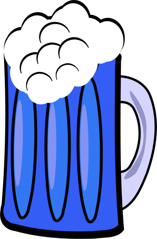Cartoon Beer Mug Free Download Clip Art On - Blue Beer Clip Art (600x913), Png Download