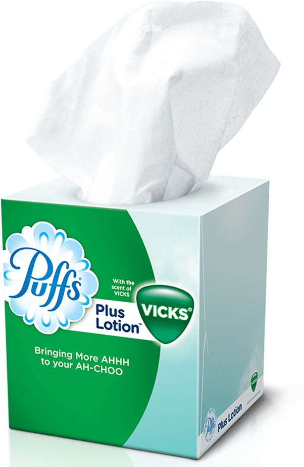 Plus Lotion With The Scent Of Vicks - Puffs (1200x939), Png Download