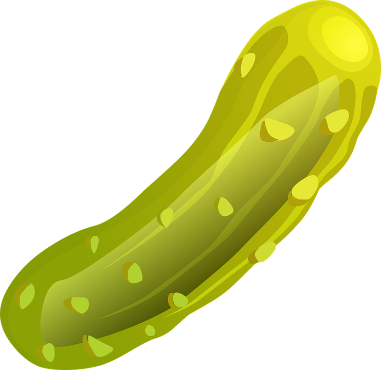 Cucumber Vegetable Healthy Nutrition Icon Vector Vectors - Pickle Png (741x720), Png Download
