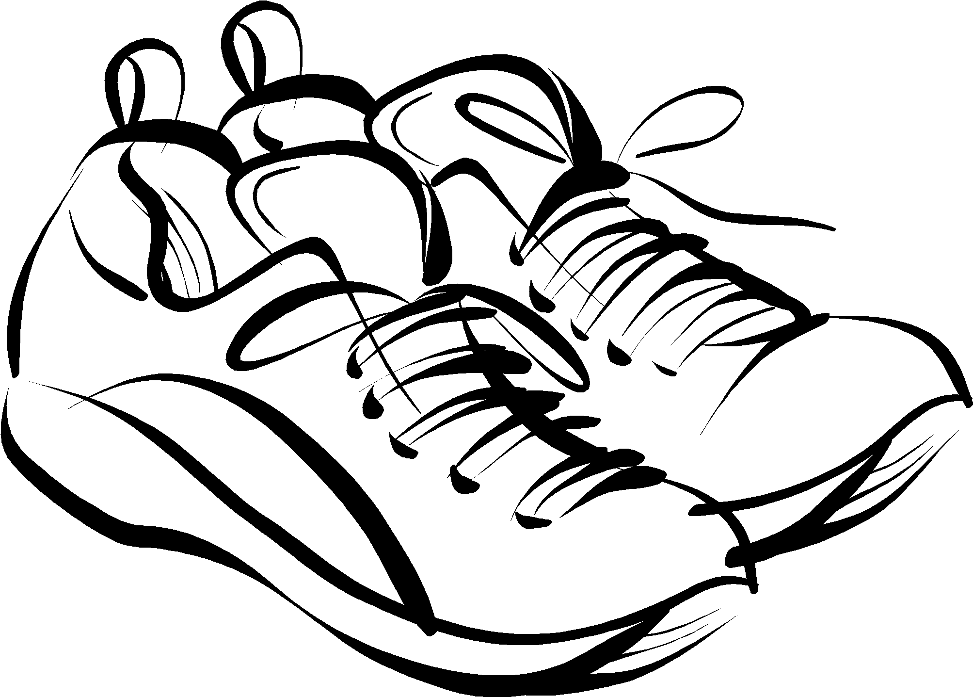 Cartoon Sport Shoe Png - Rest Day No Running (2050x1492), Png Download