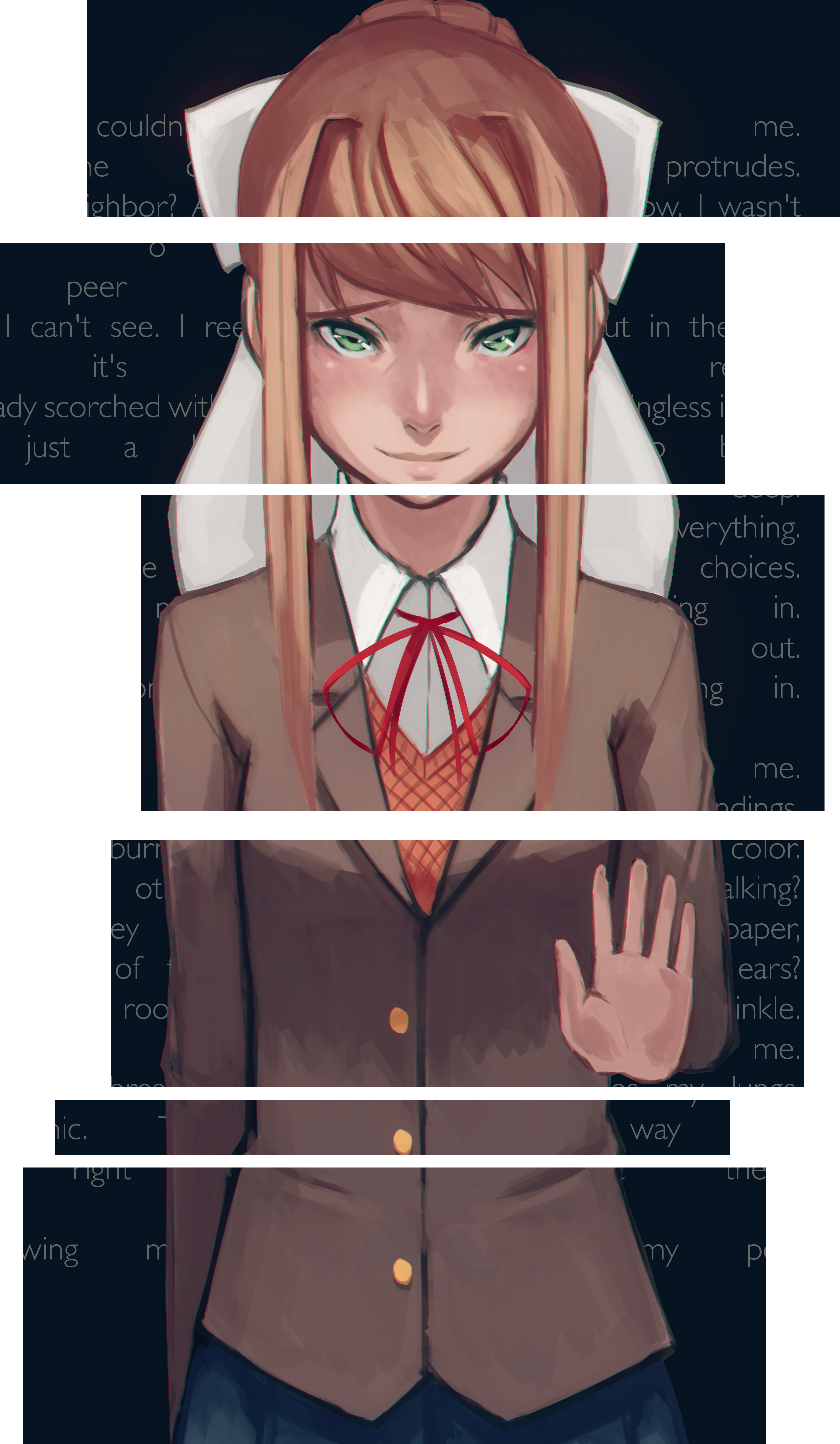 Oc Fanart[oc Fanart] Hole In The Wall - Anime (4500x5700), Png Download