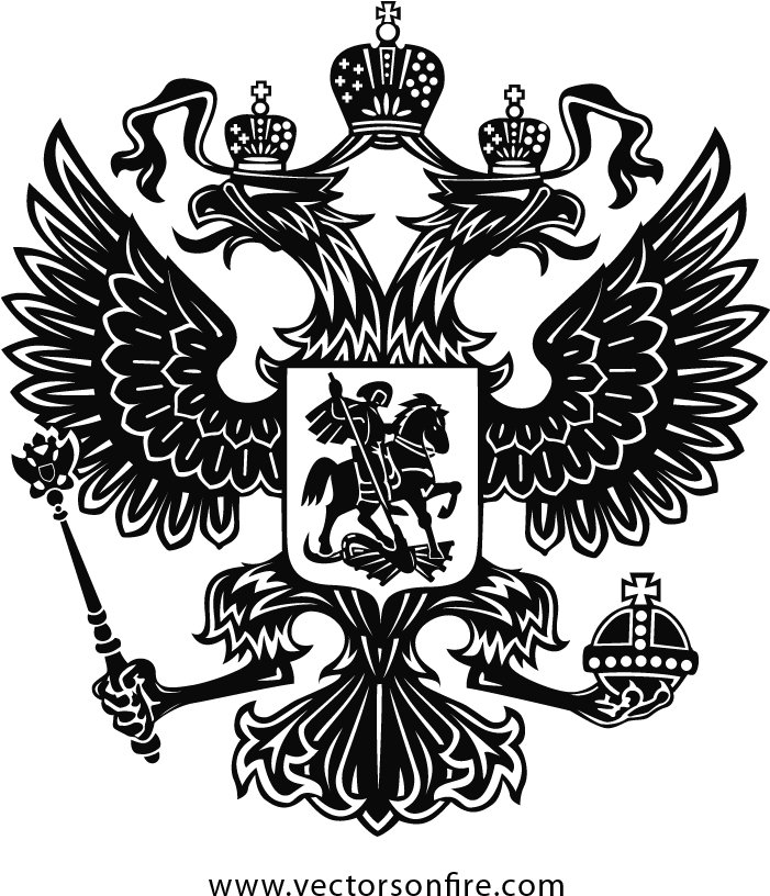 Free The Coat Of Arms Of Russia Psd Files, Vectors - Russian Coat Of Arms Black And White (700x832), Png Download