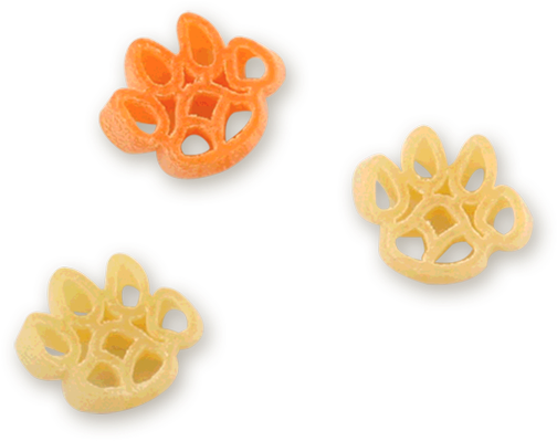 Clemson Paw Print Pasta Shapes Logo Shaped Pasta In - Flower (600x600), Png Download