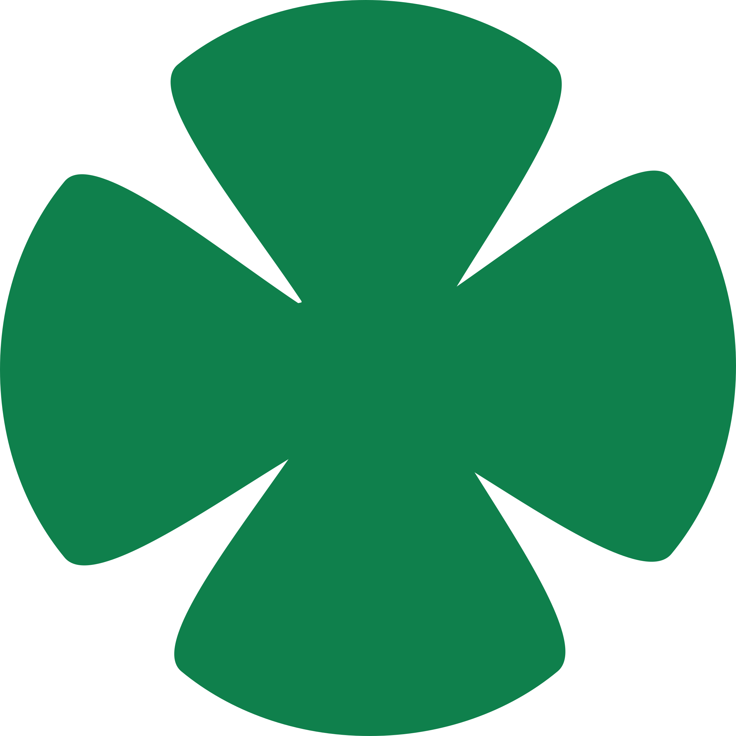 Quatrefoil Big Image Png - Green Flower With 4 Petals (2400x2400), Png Download