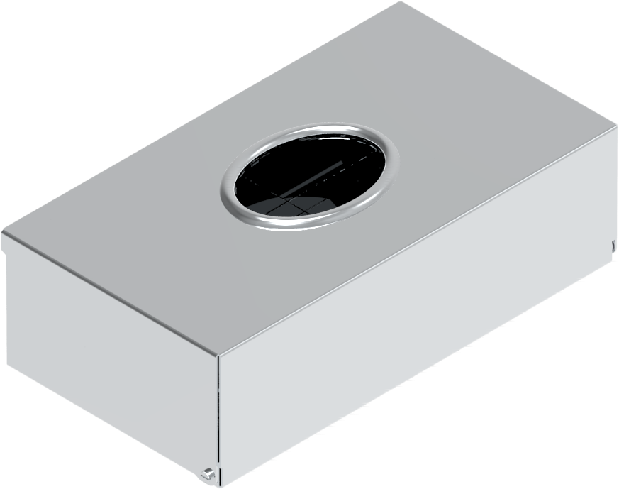 Tissue Box Rim Or Wall Mounted, 245 X 130 X 70 Mm - Box (1000x1000), Png Download