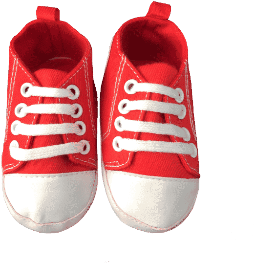 red baby shoes