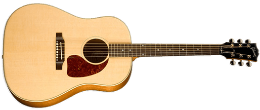 He Is Seen Using Various Gibson Acoustic Guitars In - Gibson J45 Standard Antique Natural (534x232), Png Download