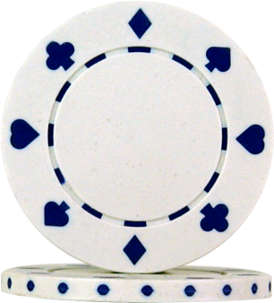 Poker Chips Suit White - 50 Clay Composite Suited 11 5-gram Poker Chips White (500x500), Png Download