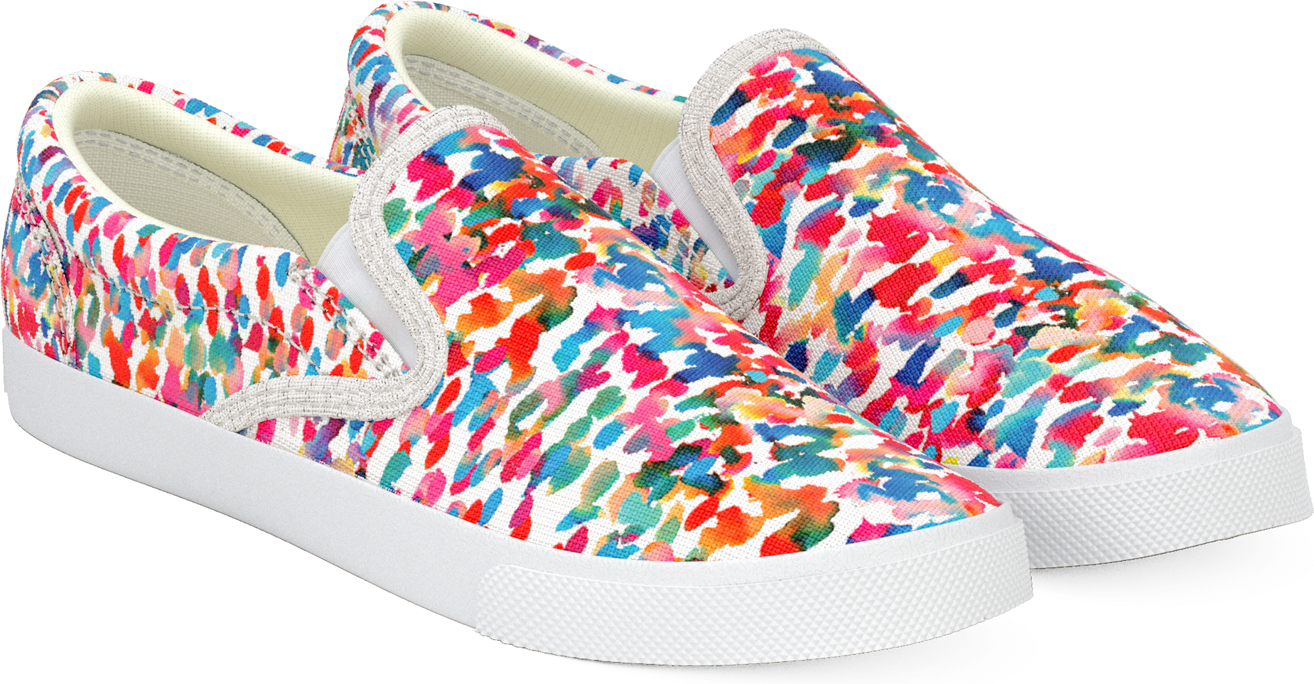 Rainbow Watercolor - Slip-on Shoe (2048x2048), Png Download