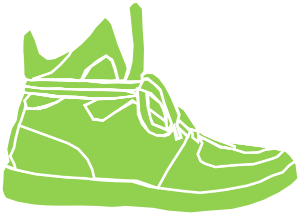 How To Set Use Green White Sneaker Clipart (600x431), Png Download